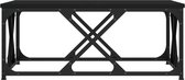 vidaXL - Salontafel - 70x70x30 - cm - bewerkt - hout - zwart