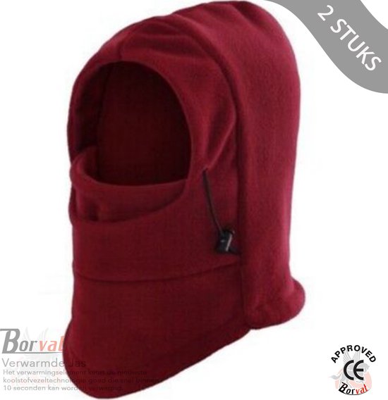 Borvat® - Fleece Bivakmuts - Wintermuts - Motormasker - Balaclava - Wintersport - Unisex - Kastanjebruin