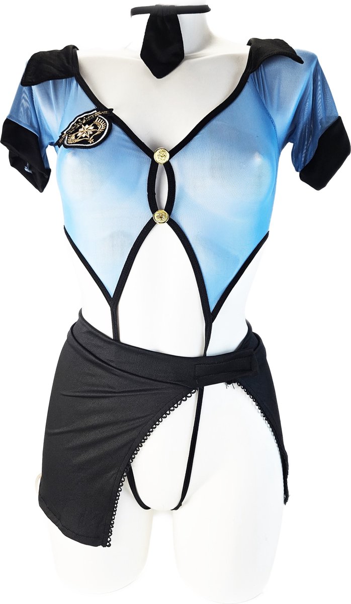 Goedkoopste BamBella ® Sexy erotische politie uniform - Maat XS/S - Rollenspel kleding outfit dames