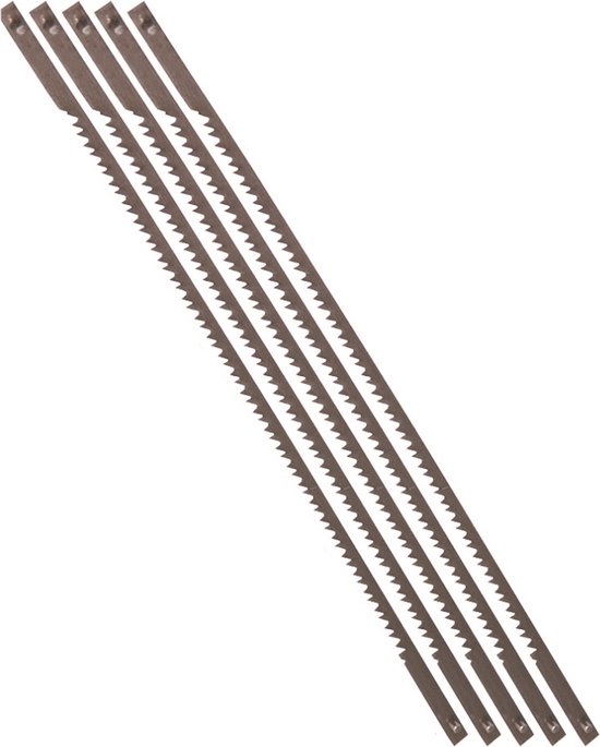 Foto: Ferm ssa1001 figuurzaagblad 127mm 132mm voor hout fijn 15tpi universeel 5 stuks zeer geschikt voor figuurzaagmachine ssm1007 ssm1005 houtzaagblad fijne vertanding figuurzaagjes voor hout figuurzaagmachine bladen