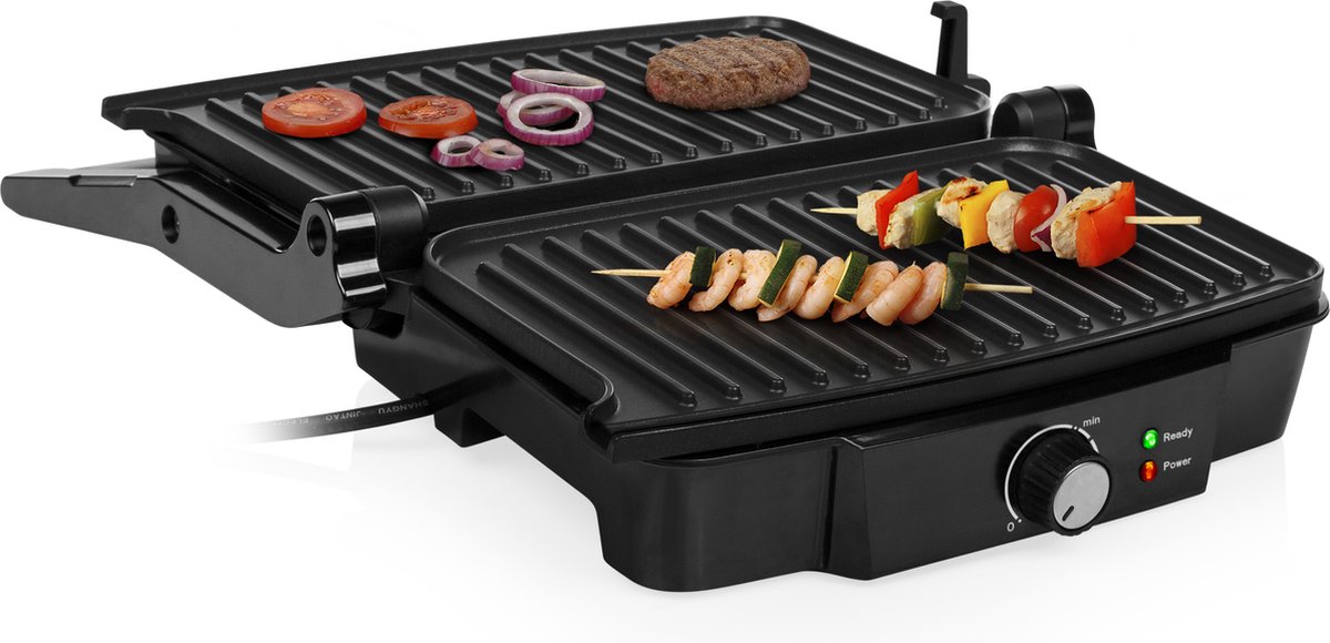 Tristar Contactgrill - GR-2852 - 1500W - Tosti apparaat - 28x17cm bakoppervlak - Aluminium — cadeau in Kookcadeaus - foto 4