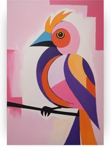 Vogel Picasso stijl poster - Slaapkamer muurdecoratie - Poster vogel - Muurdecoratie modern - Poster woonkamer - Wanddecoratie woonkamer - 40 x 60 cm
