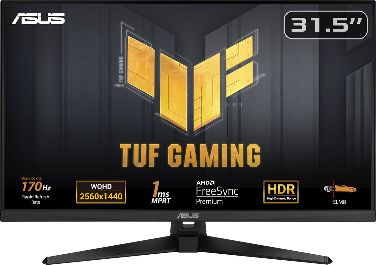 ASUS TUF Gaming VG32AQA1A - WQHD Gaming Monitor - 170hz - 32 inch