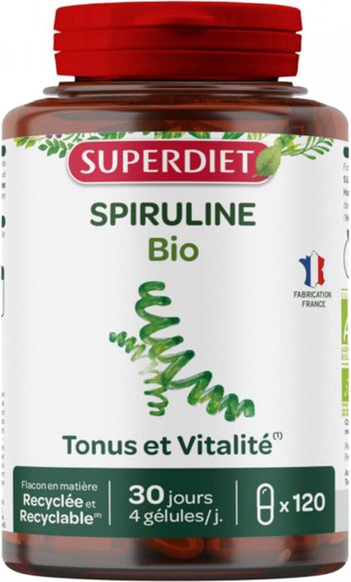 Superdiet Spirulina Bio 120 Capsules