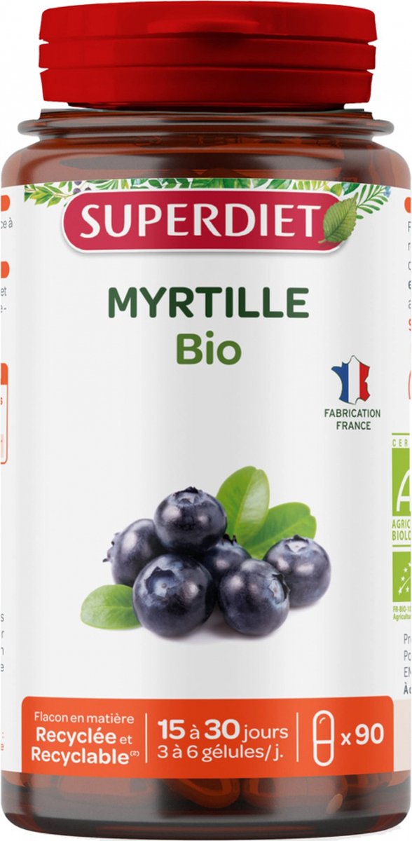 Goedkoopste Superdiet Blauwe Bosbes Bio 90 Capsules