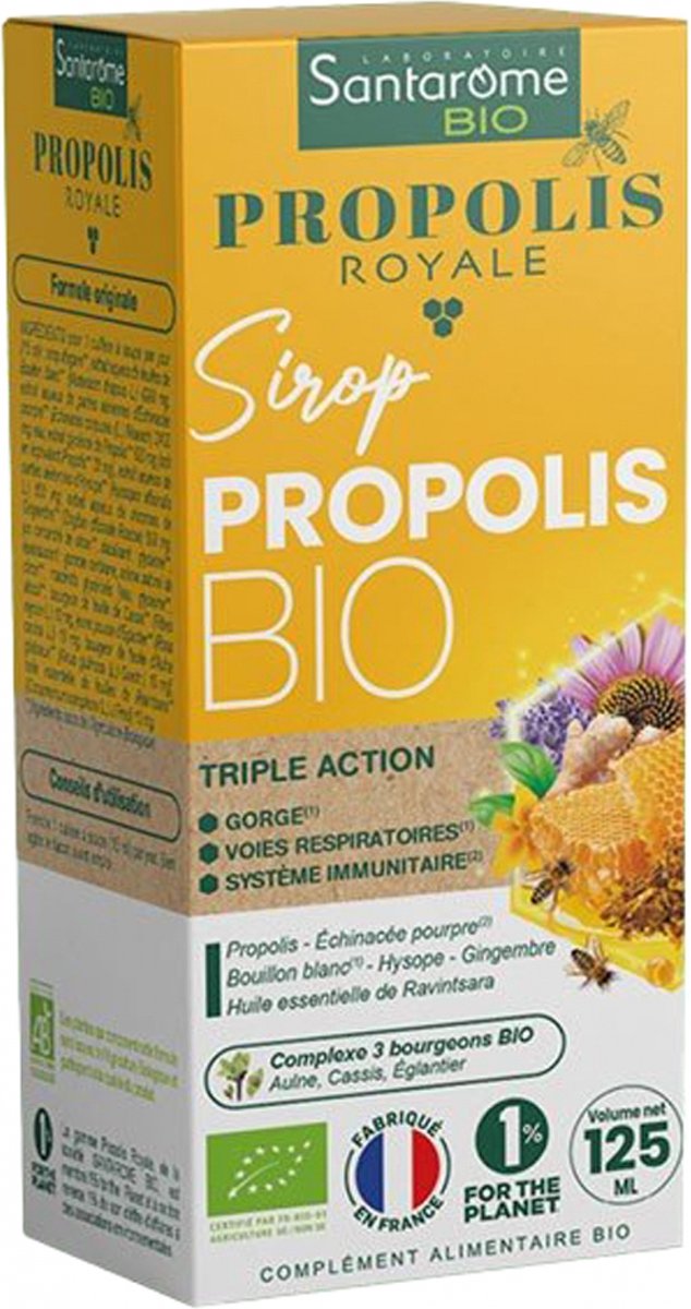 Goedkoopste Santarome Koninklijke Propolis Siroop Biologisch 125 ml