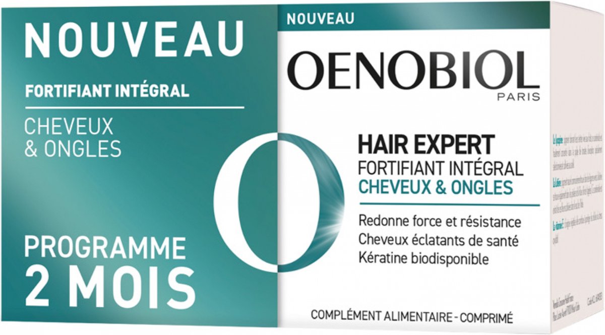 Oenobiol Hair Expert Integral Strengthener Haar & Nagels Set van 2 x 60 Tabletten