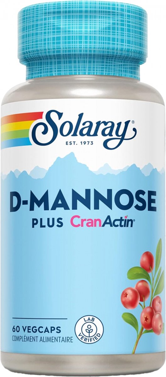 Goedkoopste Solaray D-Mannose Plus CranActin 60 Plantaardige Capsules