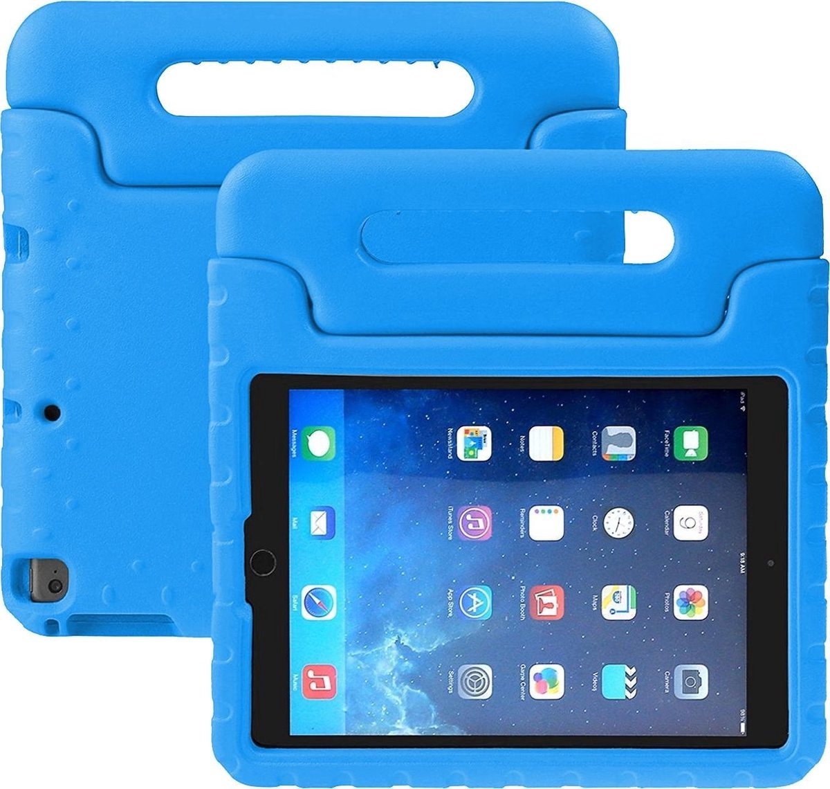 Hoesje - Geschikt voor Apple iPad Air 1 (2013) - 9.7 inch - 1e Generatie - Kinderhoes Shockproof Bumper - Kidsproof Case - Tablethoes - Kinder Hoes Cover - Blauw