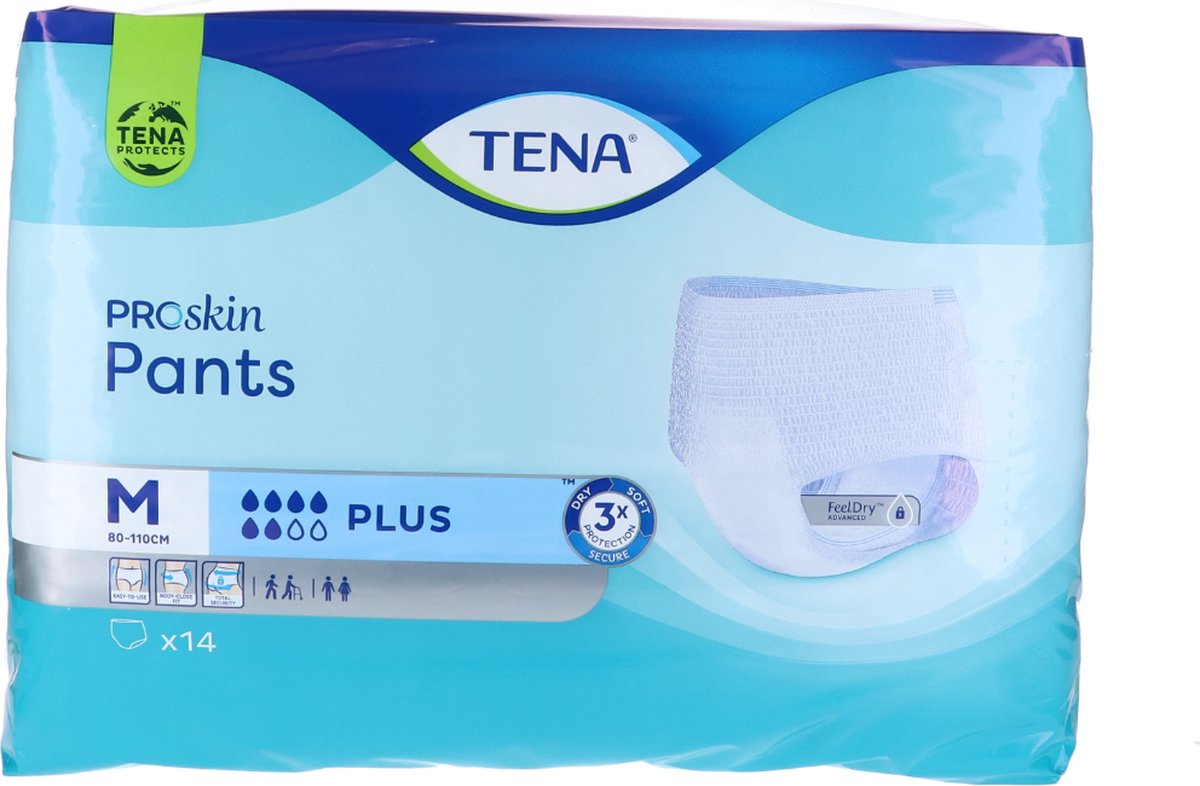 Goedkoopste Voordeelverpakking 4 X TENA Proskin Pants Plus - Medium, 14st (792590