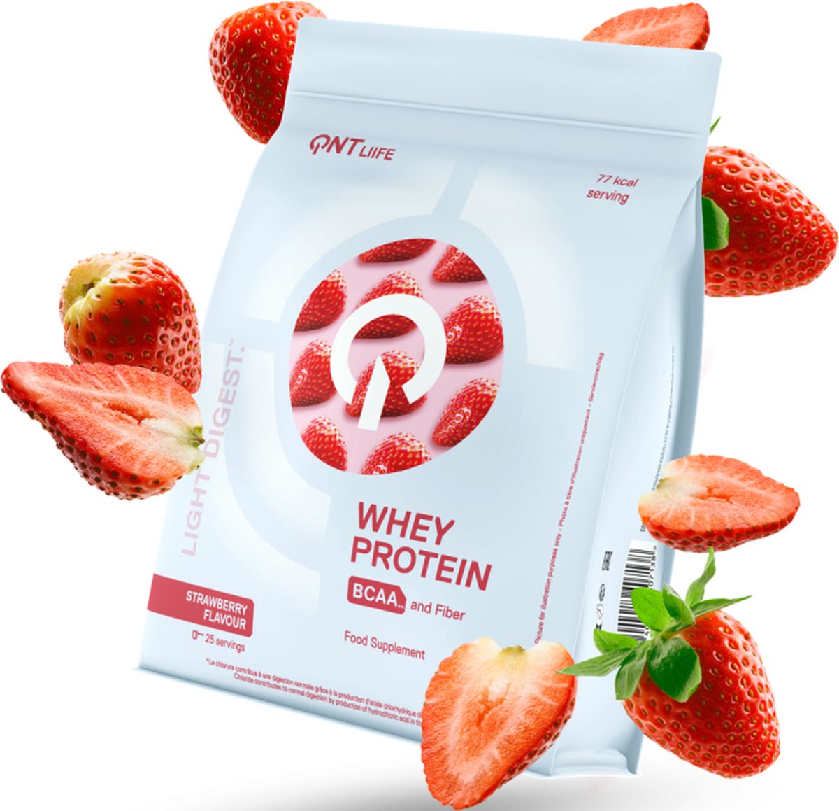 Goedkoopste QNT Light Digest Whey Protein Strawberry 500 gram