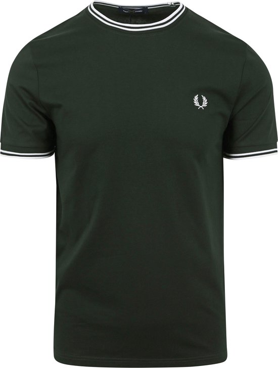 Fred Perry - T-shirt Donkergroen T50 - Heren - Modern-fit