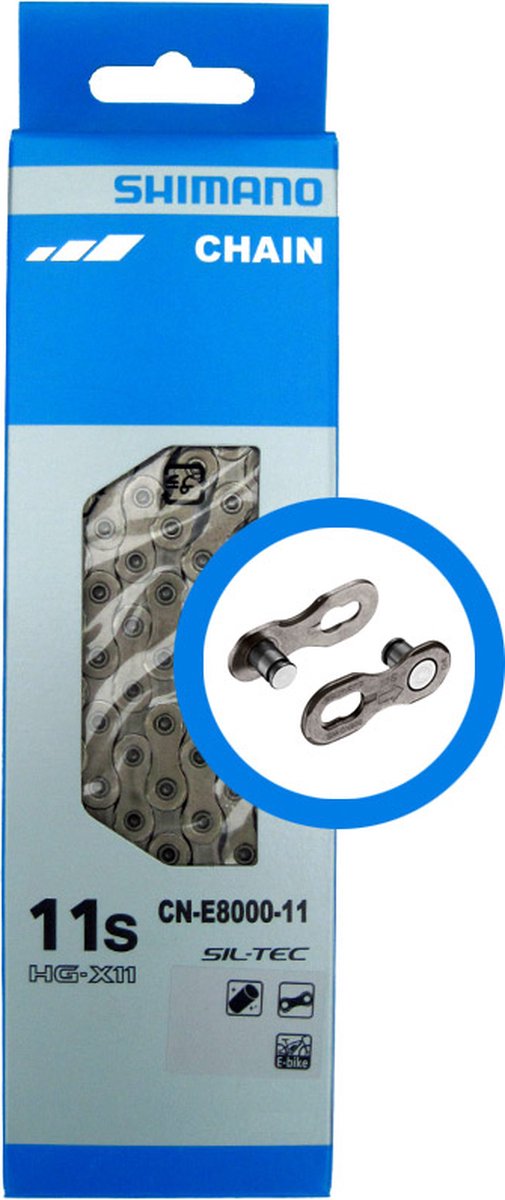 Ketting 11 speed Shimano CN-E8000 E-bike met Quick Link - 138 schakels — afbeelding 3