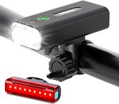 Set Lot de feux de Éclairage de vélo à LED – Feu avant et feu arrière – Rechargeable par USB – Lampe de vélo – Phare de vélo – Lumières de vélo – Lumières de vélo