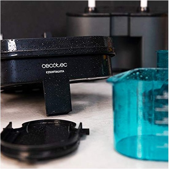 Cecotec Elektrische Orangenpresse EssentialVita Twice Black. 90 W, Doppelkopf und -schneider, Fruchtfleischfilter, 500-ml-Glas, spülmaschinenfeste Teile van Cecotec — afbeelding 4