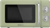 Cecotec Proclean 3110 Retro Green Micro-ondes mécanique avec grill, 700 W en 6 positions, minuterie jusqu'à 30 minutes, mode décongélation, vinta