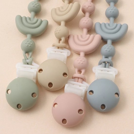 Silicone Speenkoord - Groen - Speenketting - Speenketting - Baby - Speen - Jongen en Meisje - Kraamcadeau van Little Moonodule. — afbeelding 4