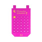 Calendrier du compte à rebours du Ramadan Festivz - Ramadan - Calendrier de Décoration - Eid-al Fitr - Enfants - Violet