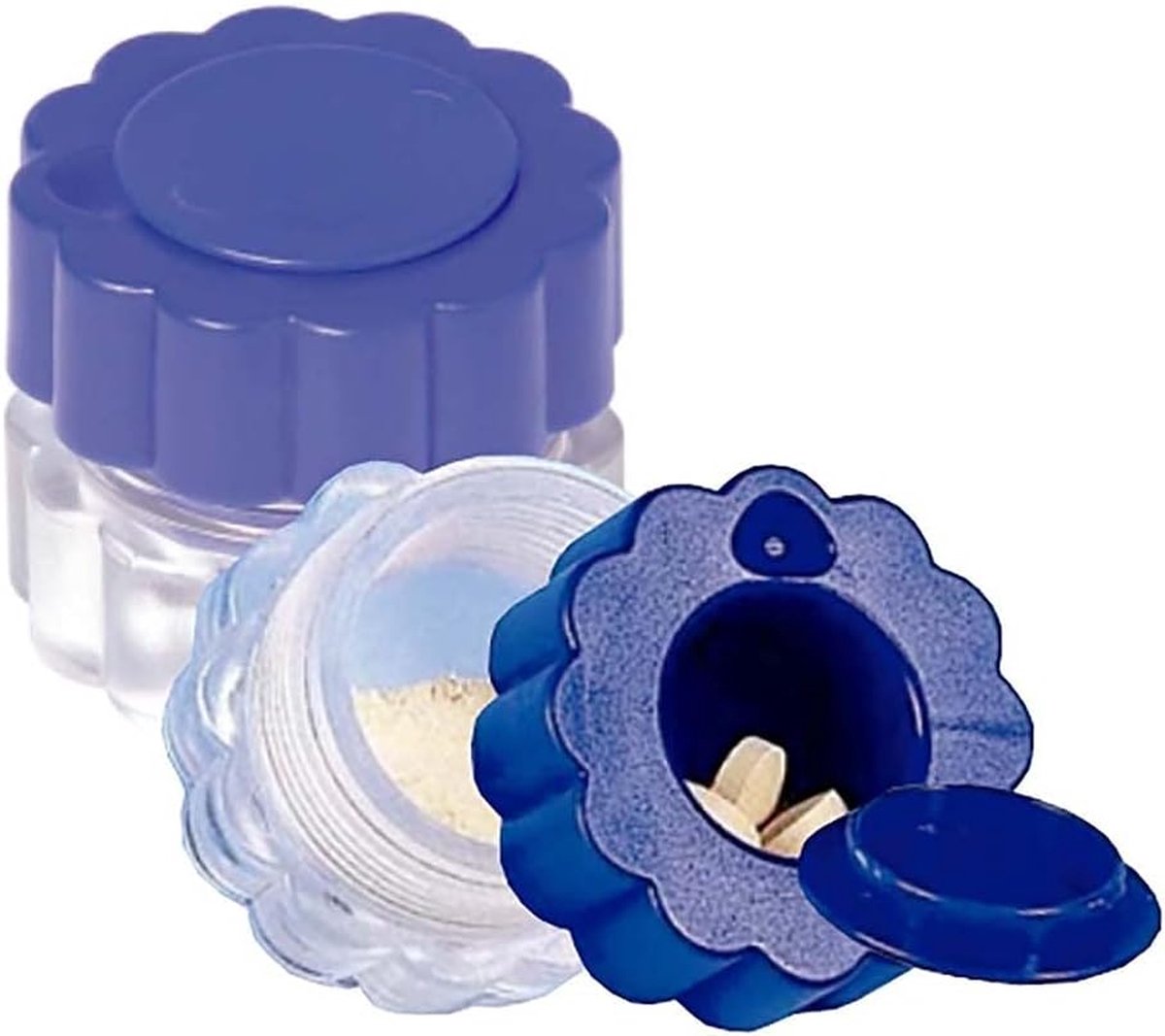 Pillenvergruizer - Pillen vergruizer - Pillenmaler - Tabletvergruizer - Pil crusher - Handmatig - Blauw
