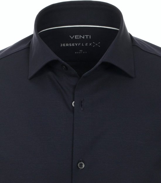 Blauw Venti Jerseyflex Overhemd Body Fit 123955800-102 - XL