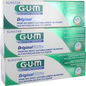 GUM Original Dentifrice White Set de 3 x 75 ml