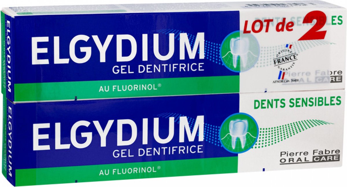Goedkoopste Elgydium Gevoelige Tanden Tandpasta Gel Set van 2 x 75 ml