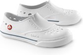 Schu'zz Schuzz Damen Clog Badeschuhe Sneaker'zz Blanc & liseré gris / Weiß-37