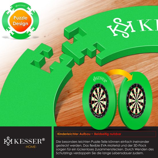KESSER® Dartbord Surround Groen - Dart Surroundring - Darts Surround Ring bescherming van KESSER® — afbeelding 2