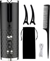 R. Duarte Sales Fer à friser automatique sans fil Noir - Zwart - Fer à friser rechargeable - 150 à 200°C - Convient à tous types de cheveux