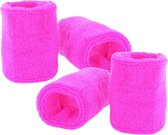 Bandeaux de poignet rose fluo - pour adultes - 4x pièces