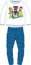 Paw Patrol pyjama - maat 128 - Paw Patrol pyama - wit met blauw