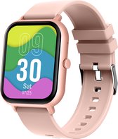 Kiraal Swift - Stijlvolle Smartwatch - Geschikt Voor Vrouwen - Siliconen - Android & iOS - Roze