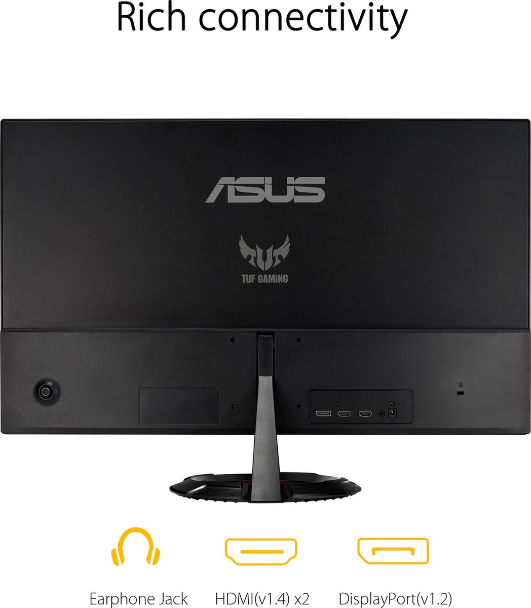 ASUS TUF Gaming VG249Q1R Gaming Monitor 165Hz 23.8 Inch - afbeelding 3