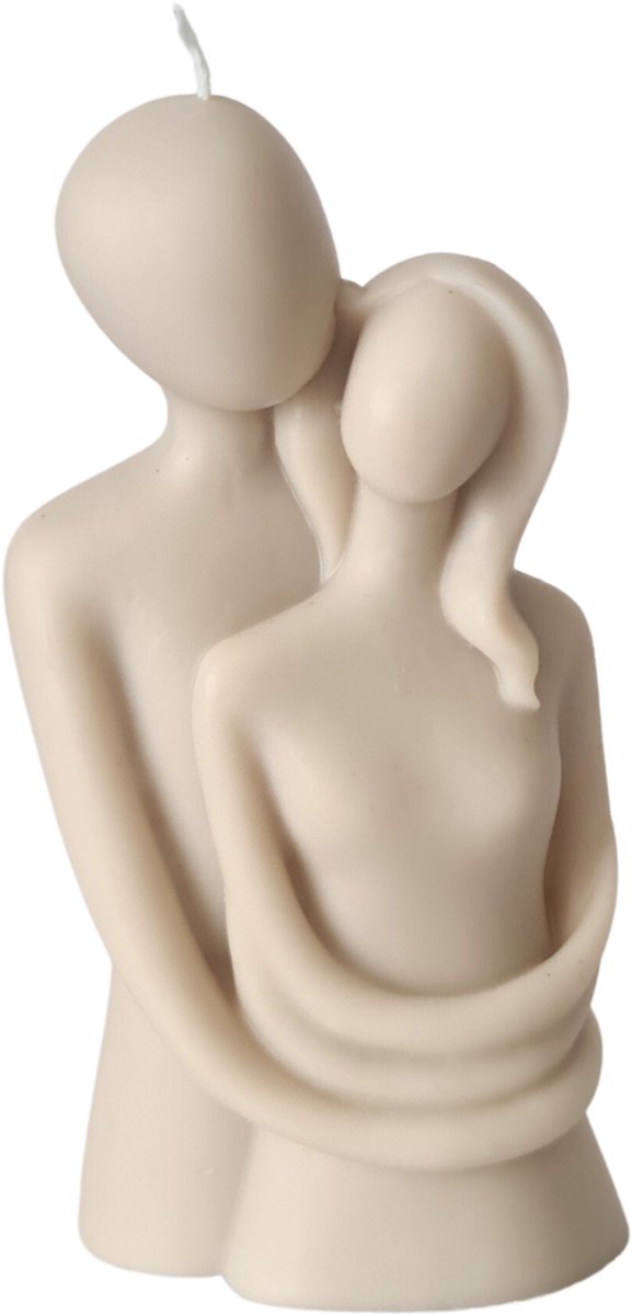 Figuurkaars-Knuffelend Paar -Koppel-Lovers- Romantische cadeau-Latte