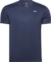 Reebok SS TECH TEE - Heren T-shirt - Navy - Maat S