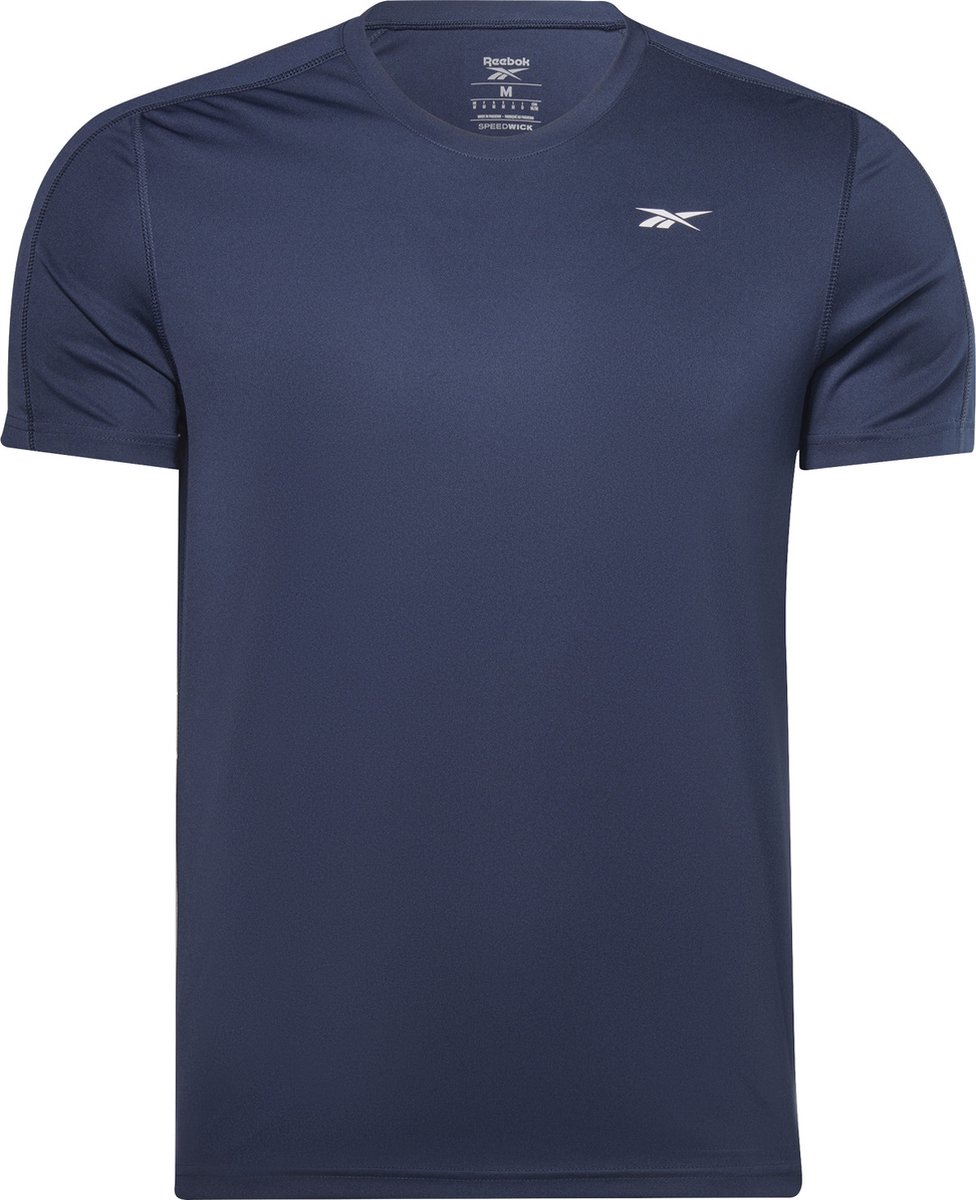 Reebok SS TECH TEE Heren Sportshirt Blauw
