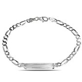 Juwelier Zwartevalk zilveren plaatarmband met figaro schakel - 23.014-4.4/20cm