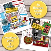 2x Escape room spel voor kinderen 8 t/m 12 jr. – escape bundel 8 – download, print & speel – kinderfeestje