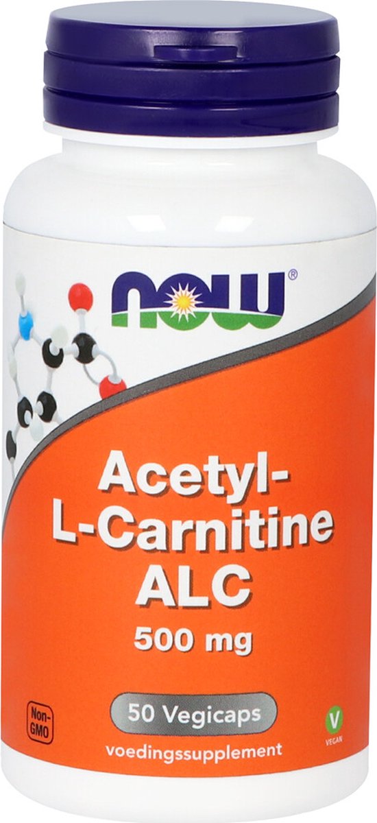 Now Acetyl-L-Carnitine 500 mg Capsules 50 st
