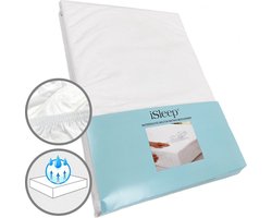 iSleep Molton Hoeslaken Waterdicht - 100% Katoen - Tweepersoons - 140x200 cm