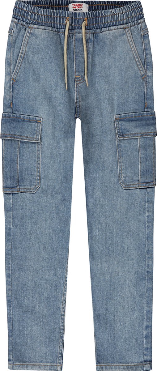 Tumble 'N Dry Jake cargo Meisjes Broek - denim light stonewash - Maat 92