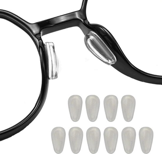 Fako Bijoux® - Anti-slip Neus Pads - Neuskussen Bril - Soft Bescherming Bril - Neuspads - 3.0mm - Druppel - Transparant - 5 Paar