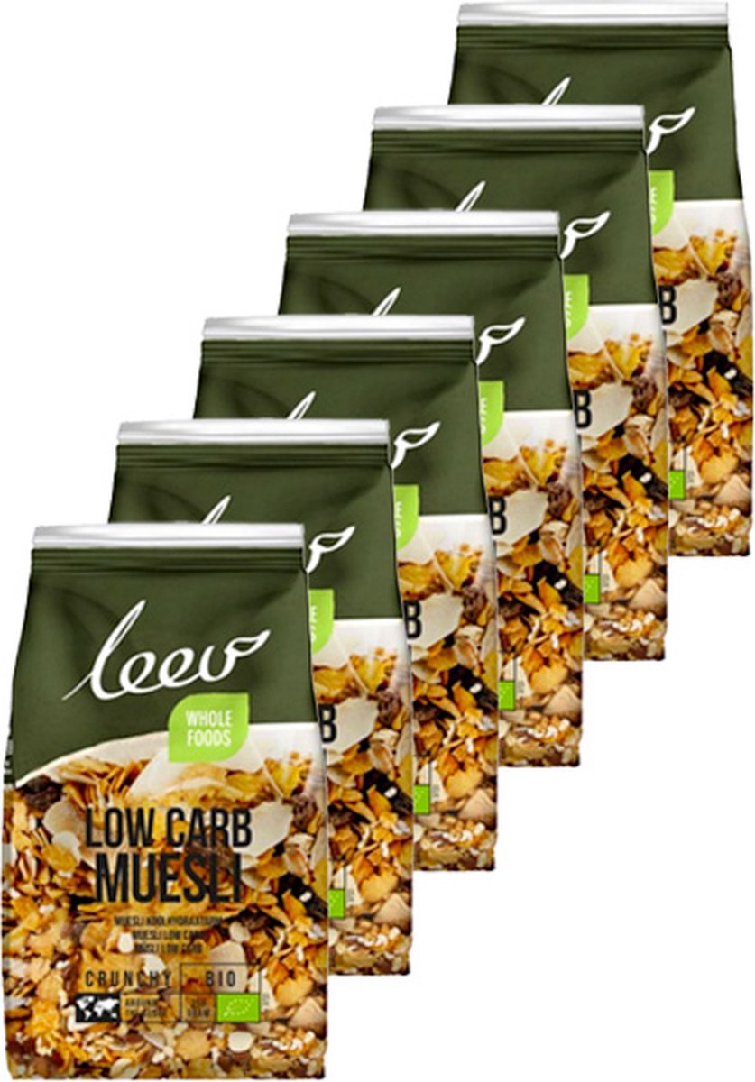 Goedkoopste Leev® Bio | Low Carb Muesli | Noten en Fruit | 6 stuks | 6x 350 gram