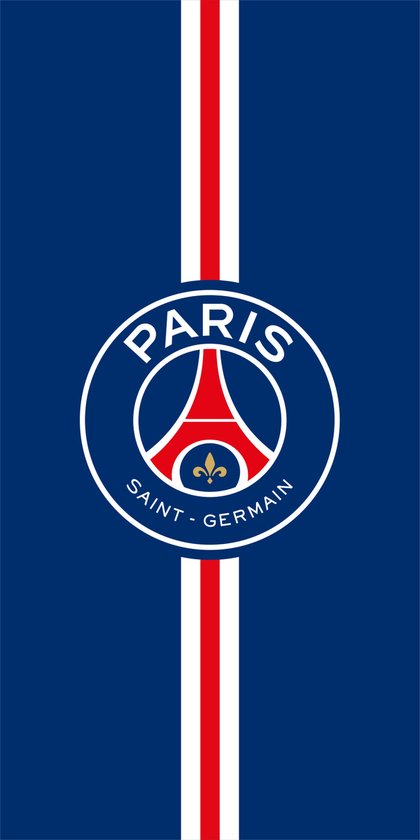 Serviette de plage Paris Saint Germain Stripe - 75 x 150 cm - Blauw
