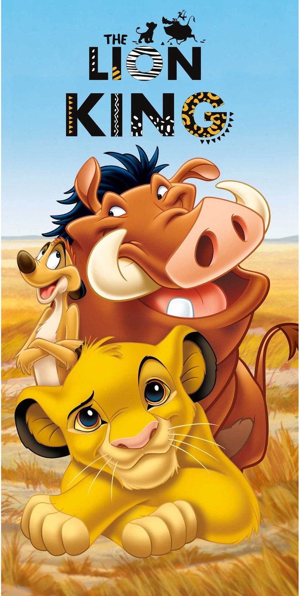 Disney The Lion King Strandlaken Timon & Pumbaa - 70 x 140 cm - Katoen