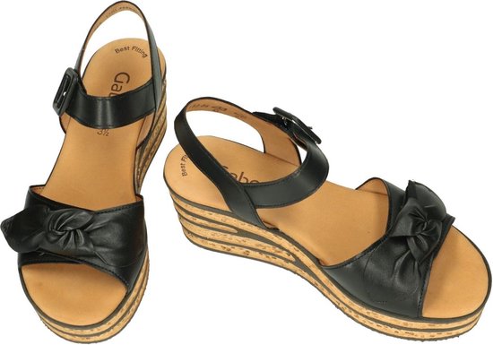 Gabor -Dames - zwart - sandalen - maat 39