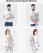 Draagzak Ergonomisch Multifunctioneel Draagdoek Lichtgewicht Ademend Draagzak voor Baby's van 3-36 Maanden (Minder dan 20kg) (Blauw)