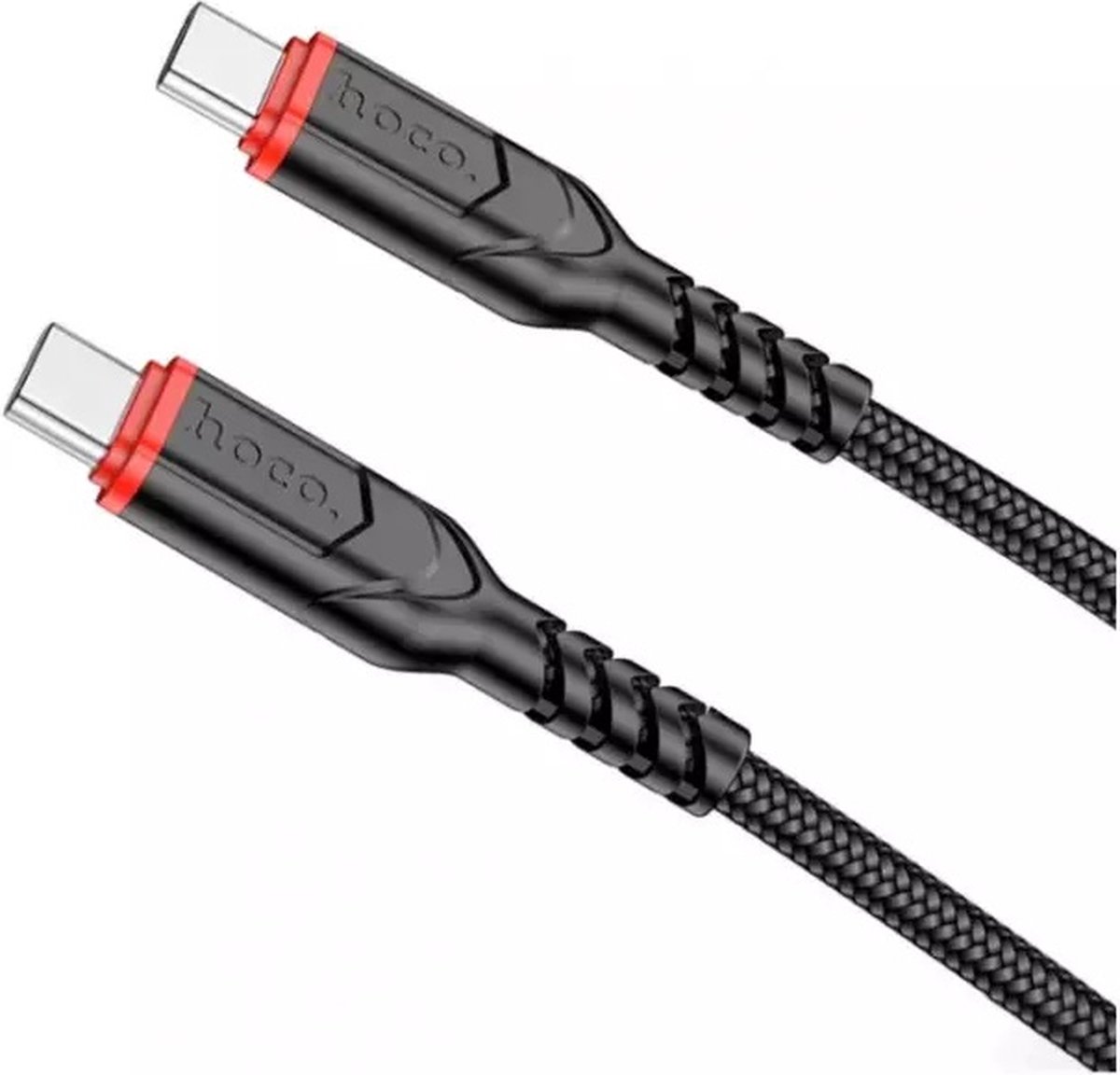 HOCO X59 Cavo Dati Victory Tipo C to C 2m Anti Blending 60W Nero