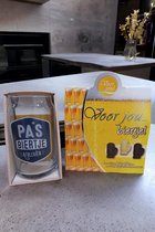 Bier-Bierglas-Mijn Biertje-Pa's Biertje-Papa-Pa-Biertje-Afblijven-Mannencadeau-Vaderdag-Verjaardag-Belgische-Chocolade-Melk-Puur-Witte-Cadeauset-Giftset-Musthave-Bierpakket-Kerstcadeau-Kerst-Sinterklaas-Grappig-Humor