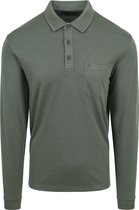 Casa Moda - Long Sleeve Polo Groen - Regular-fit - Heren Poloshirt Maat 5XL